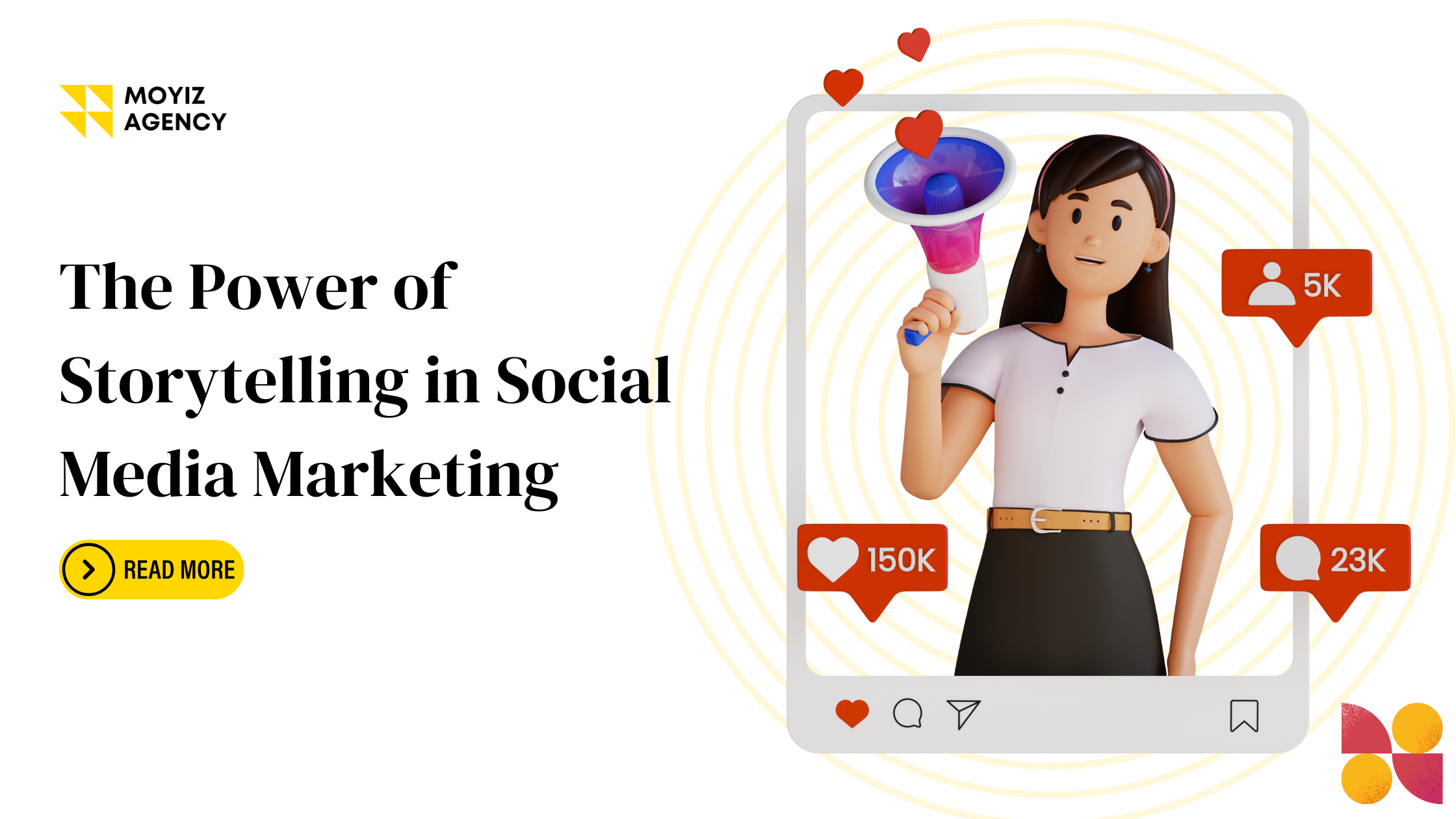 blog ci (5) (1) A 3D illustration of a social media influencer along with the blog title and a ‘Read More’ button.